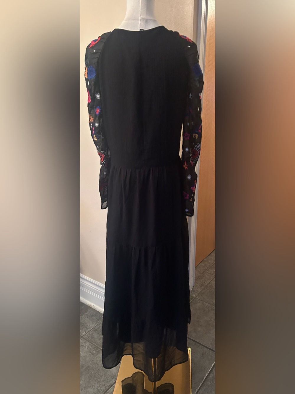 DESIGUAL Tulle Midi  Dress with colorful embroidery size extra small - Picture 15 of 16